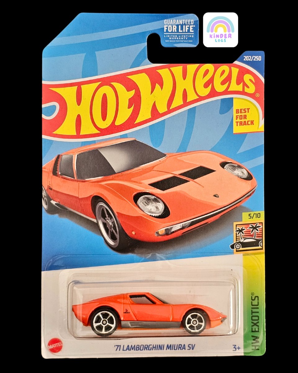 Hot Wheels Lamborghini Miura SV - Guaranteed For Life - Kinder Logs
