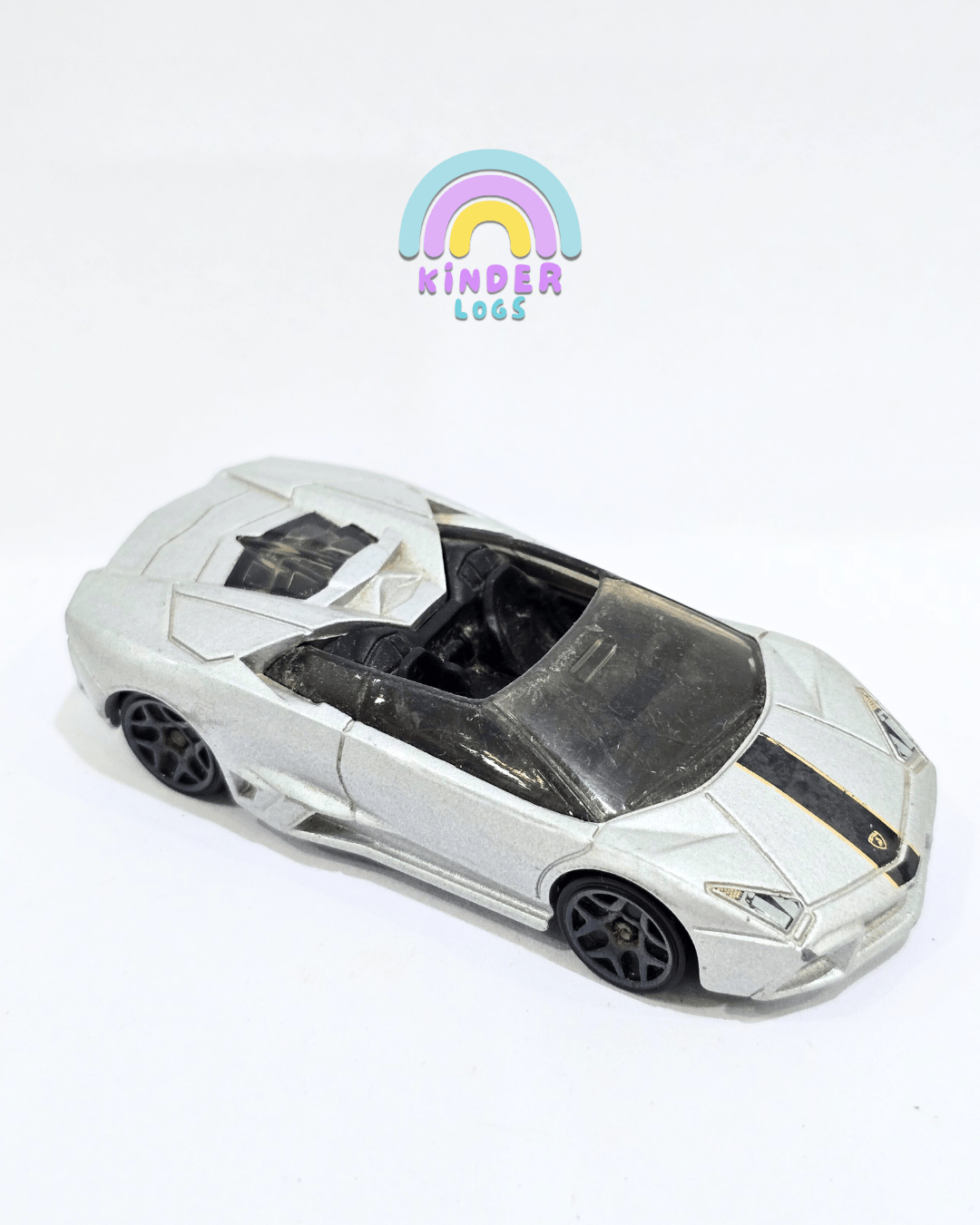 Hot Wheels Lamborghini Reventon Roadster - Silver (Used Car) - Kinder Logs