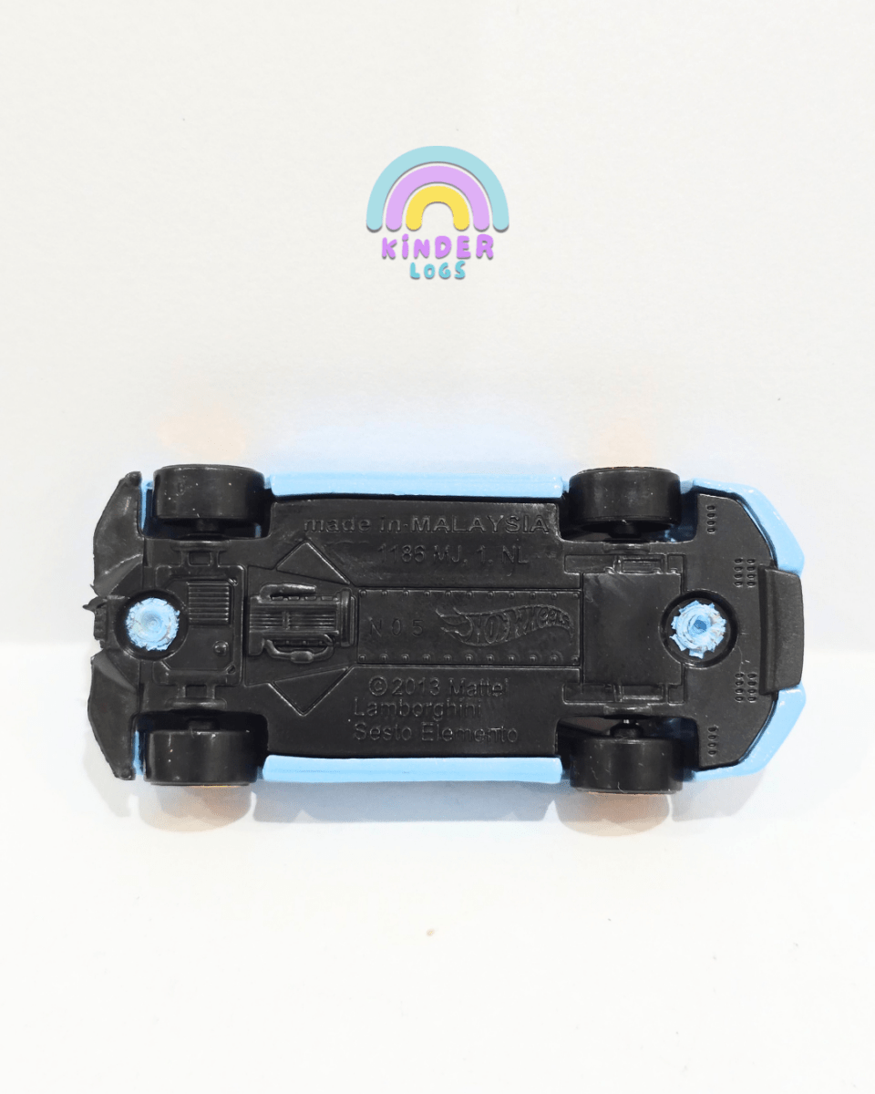 Hot Wheels Lamborghini Sesto Elemento - Light Blue (Uncarded) - Kinder Logs