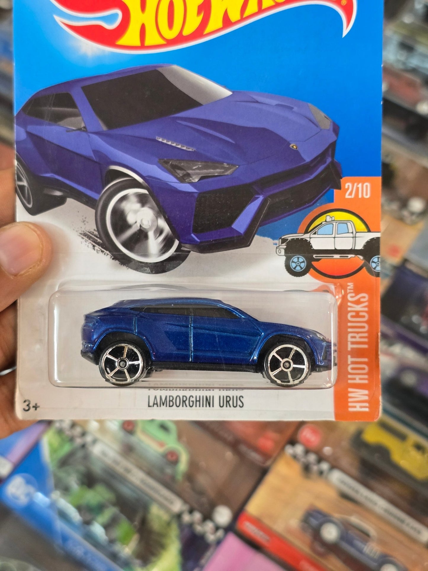 Hot Wheels Lamborghini Urus - Blue (Imported) - Kinder Logs
