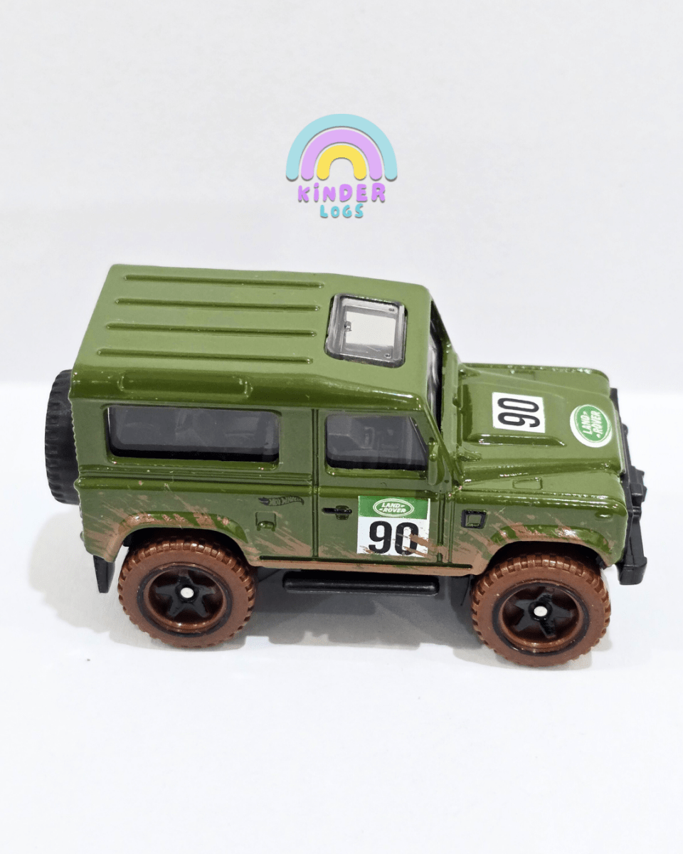 Hot Wheels Land Rover Defender 90 - Green (Uncarded) - Kinder Logs