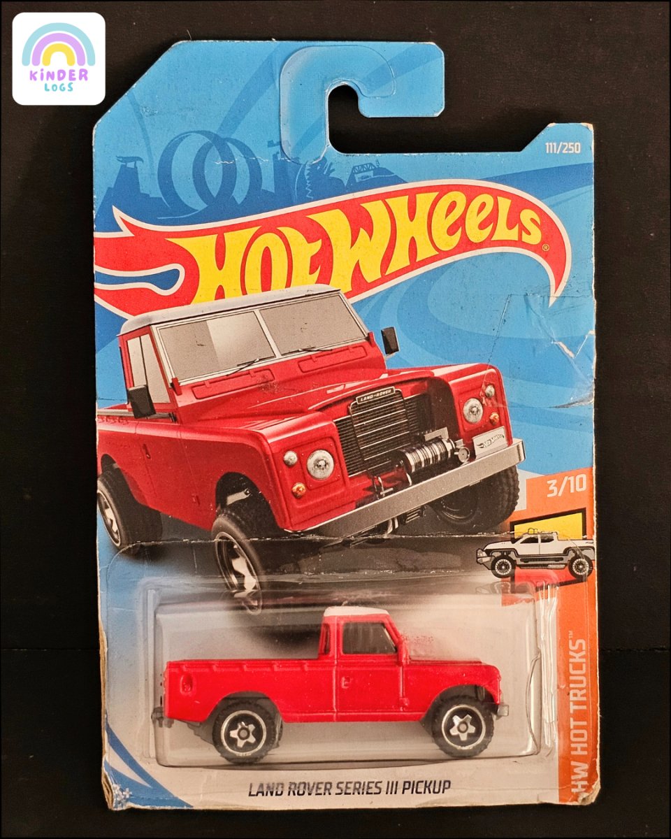 Hot Wheels Land Rover Series III Pickup - Kinder Logs