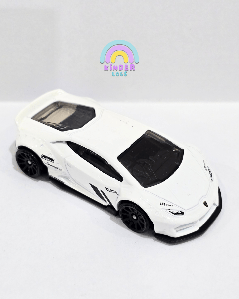 Hot Wheels LB Works Lamborghini Huracan Coupe - White (Uncarded) - Kinder Logs