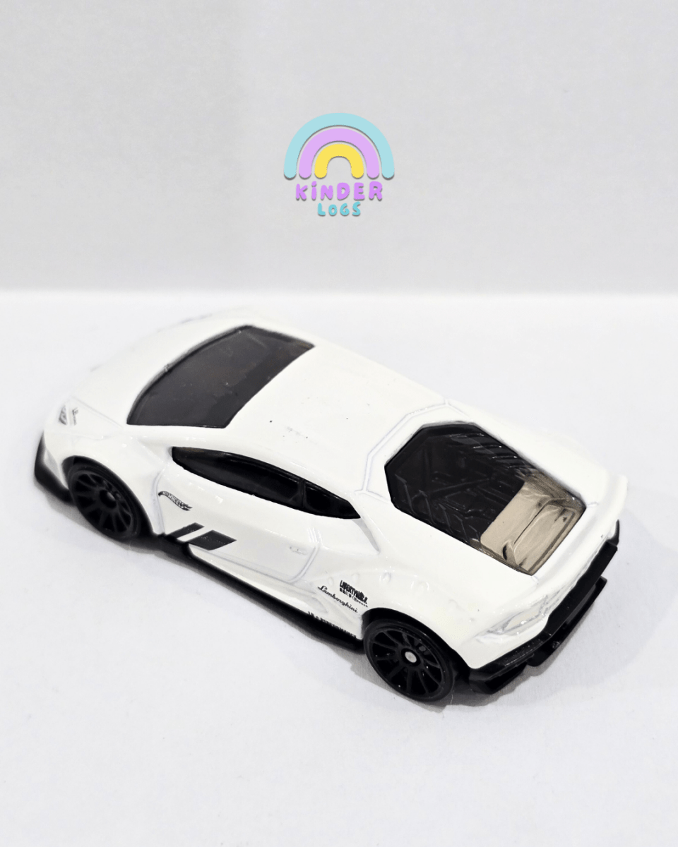Hot Wheels LB Works Lamborghini Huracan Coupe - White (Uncarded) - Kinder Logs