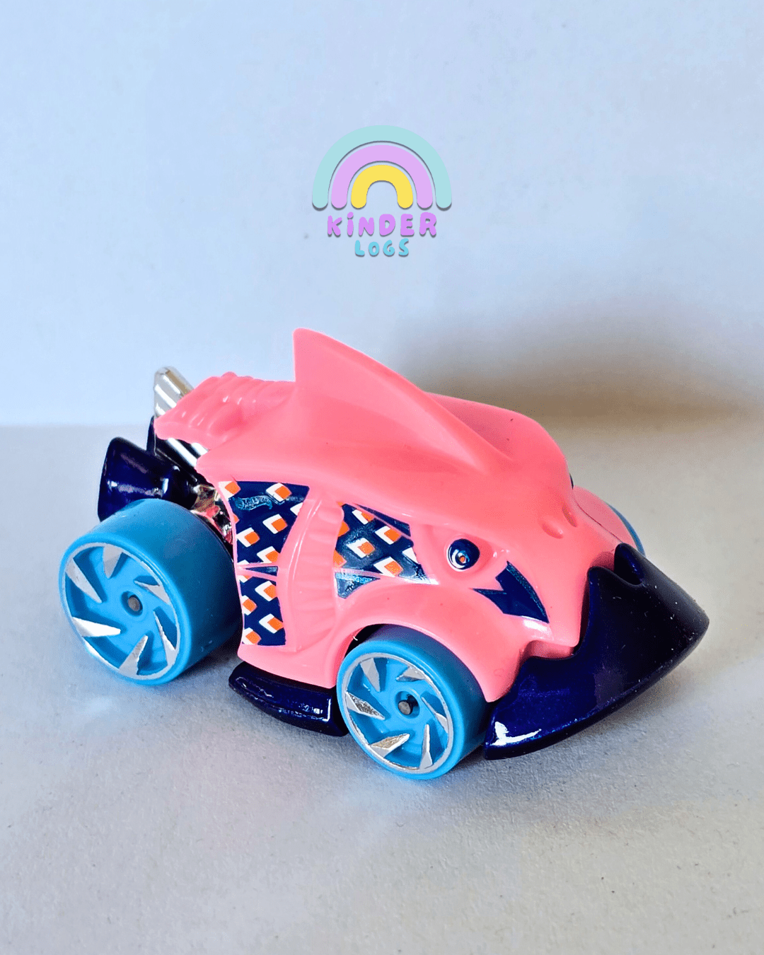 Hot Wheels Let's Race Netflix Piranha Terror - Pink (Uncarded - New) - Kinder Logs