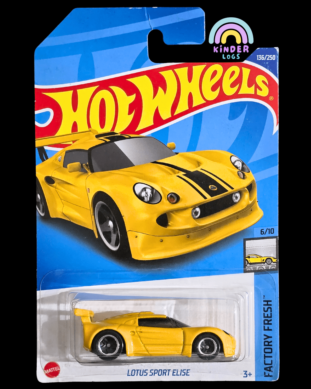 Hot Wheels Lotus Sport Elise - Yellow (Imported) - Kinder Logs