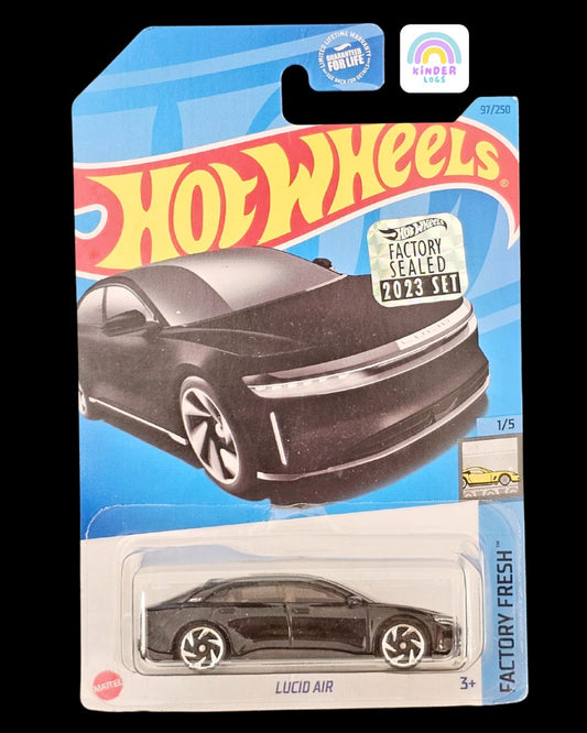 Hot Wheels Lucid Air Electric Car - Factory Sealed - Kinder Logs