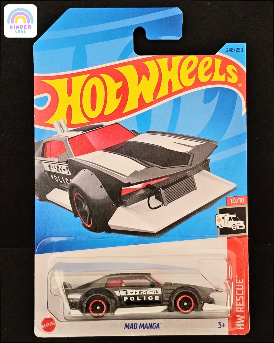 Hot Wheels Mad Manga Police Car - Kinder Logs