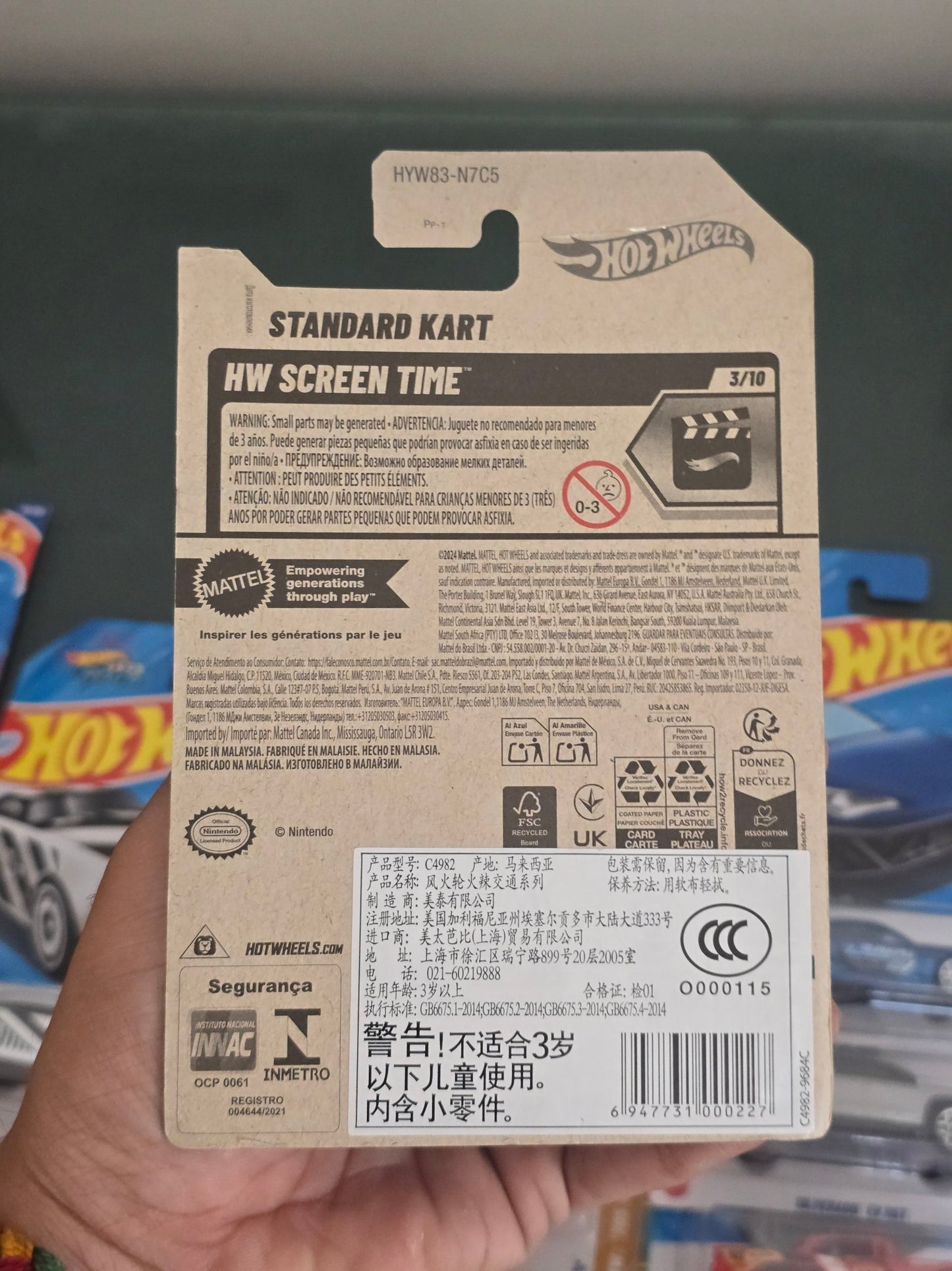 Hot Wheels Mario Kart - Standard Kart (Imported) - Kinder Logs