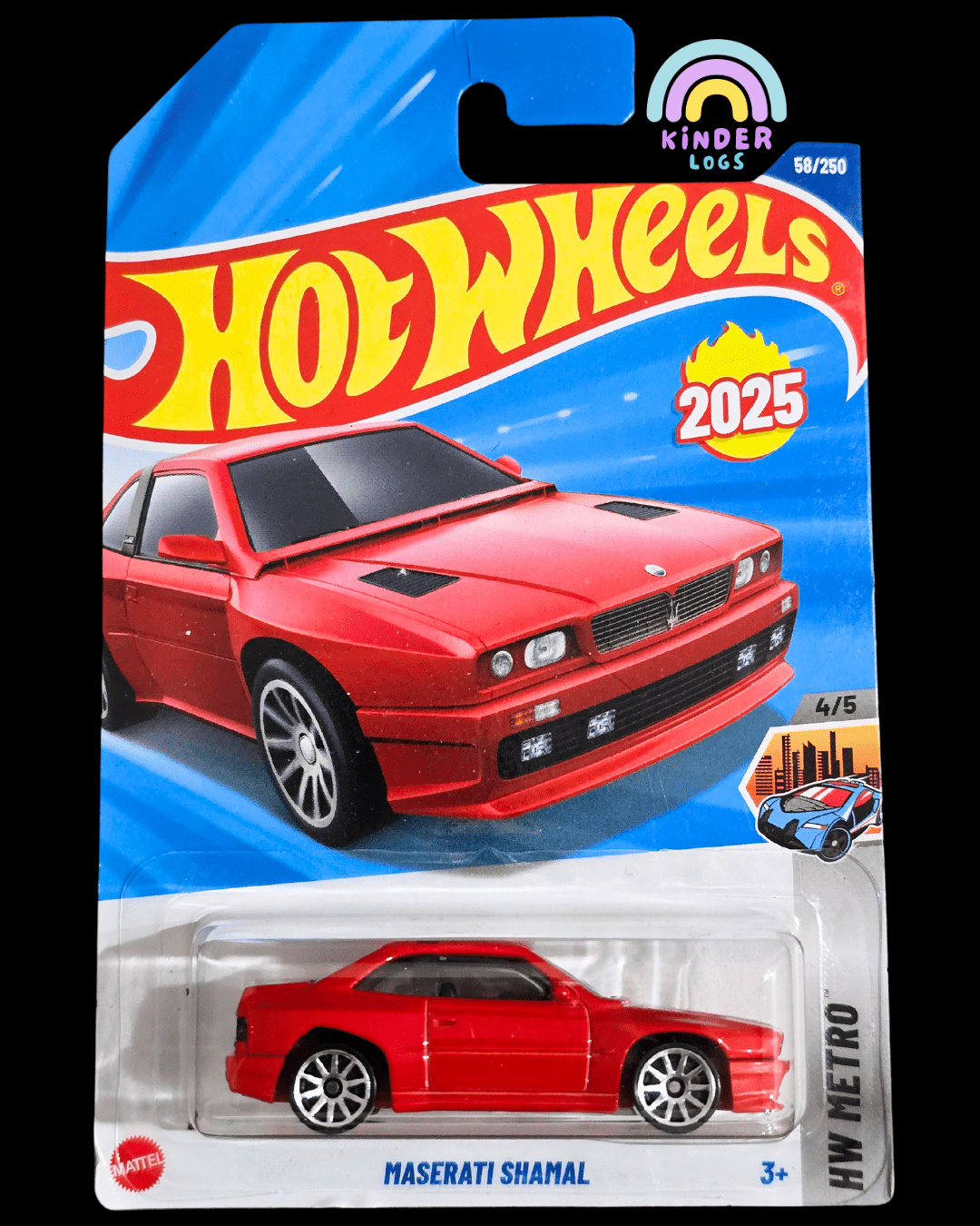 Hot Wheels Maserati Shamal - Red (Imported) - Kinder Logs