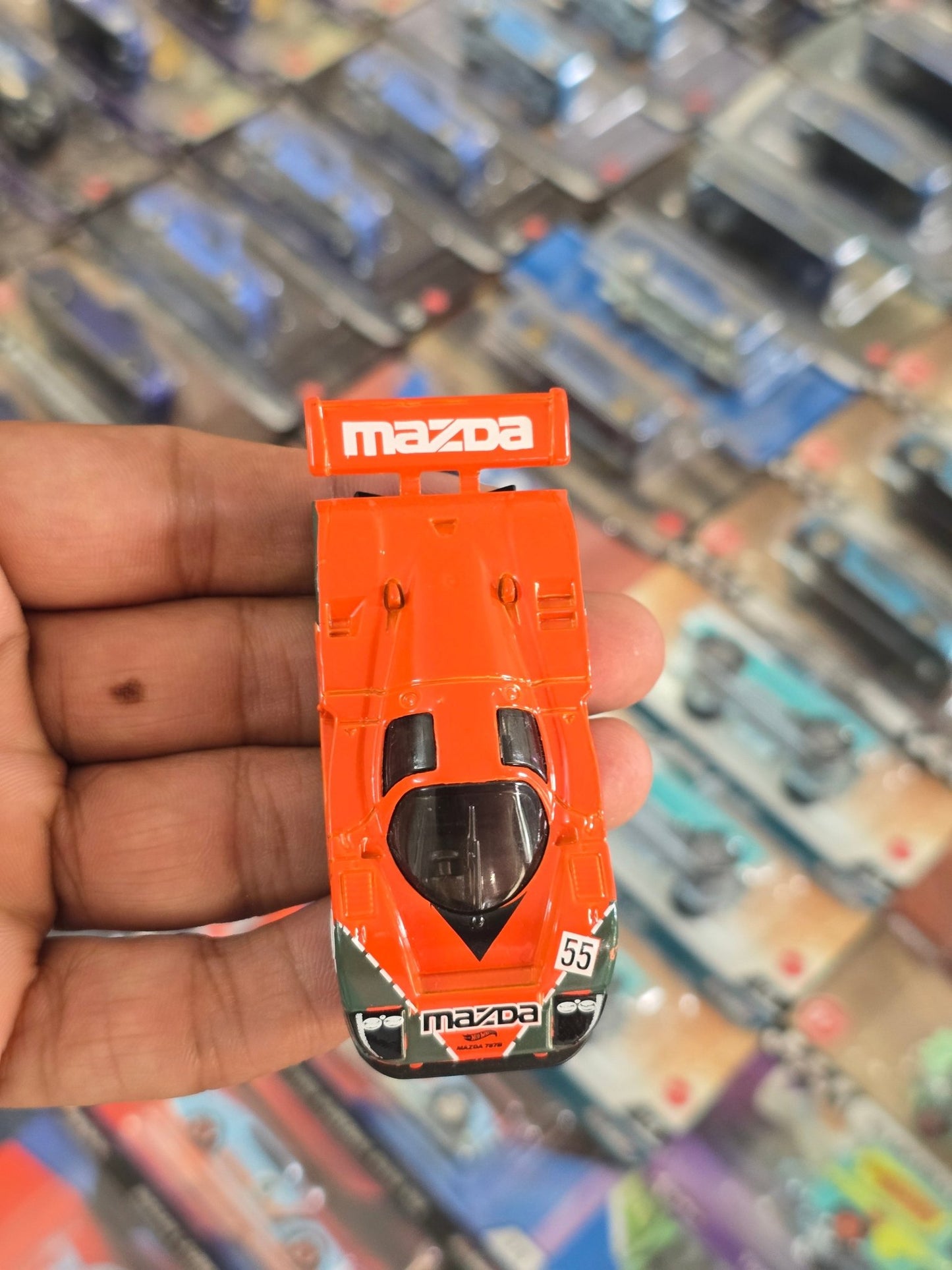 Hot Wheels Mazda 787B - Orange (Uncarded) - Kinder Logs