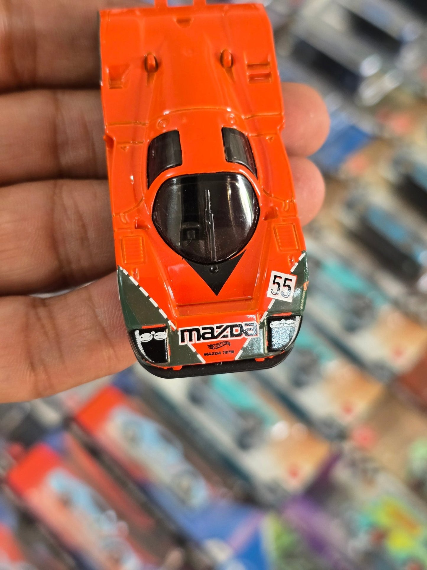 Hot Wheels Mazda 787B - Orange (Uncarded) - Kinder Logs
