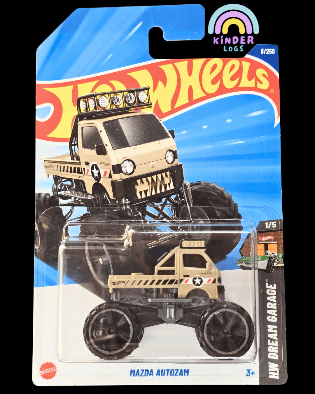 Hot Wheels Mazda Autozam - Beige (Imported) - Kinder Logs