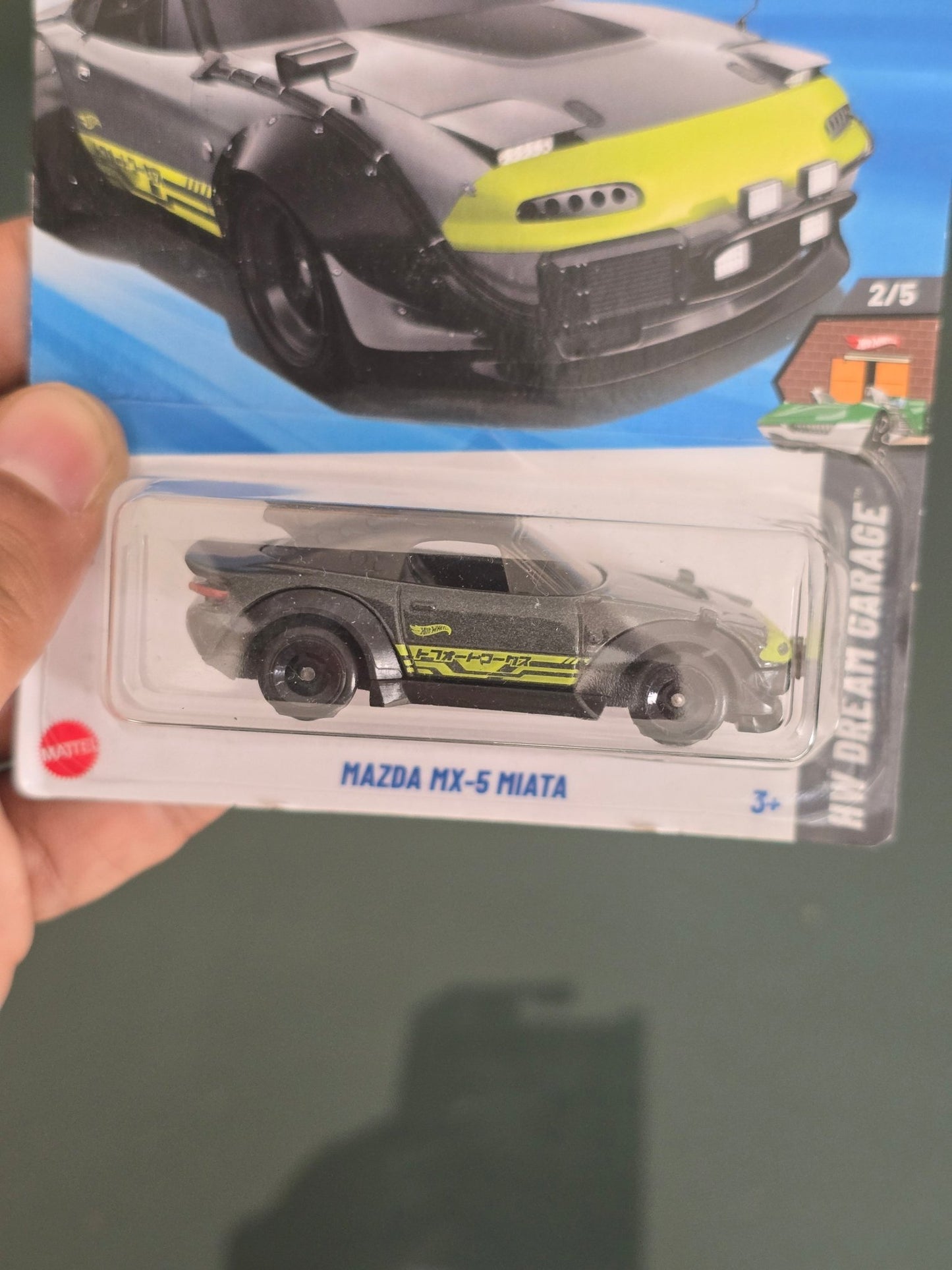 Hot Wheels Mazda MX - 5 Miata - Dark Grey (Imported) - Kinder Logs