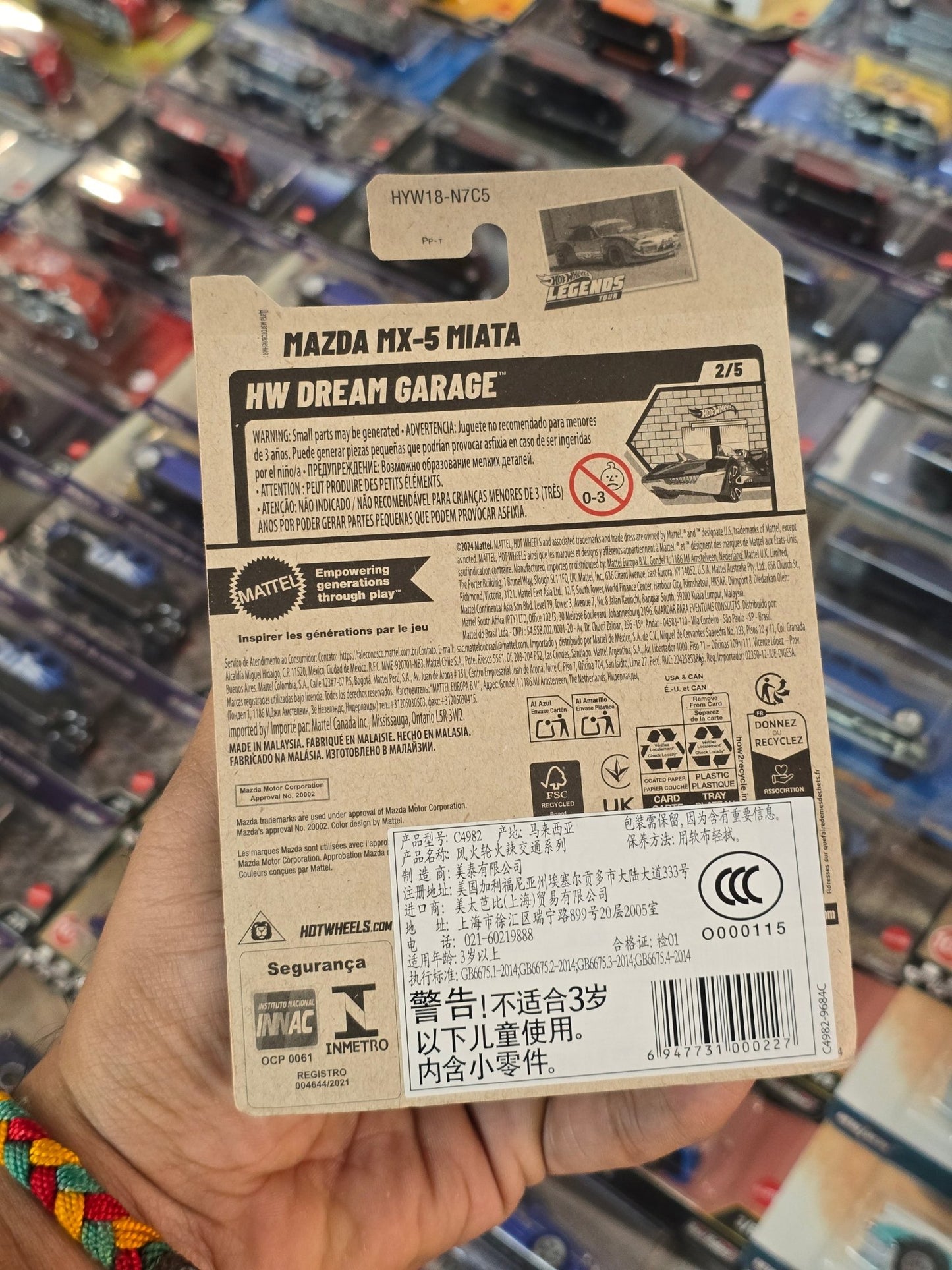 Hot Wheels Mazda MX - 5 Miata - Dark Grey (Imported) - Kinder Logs