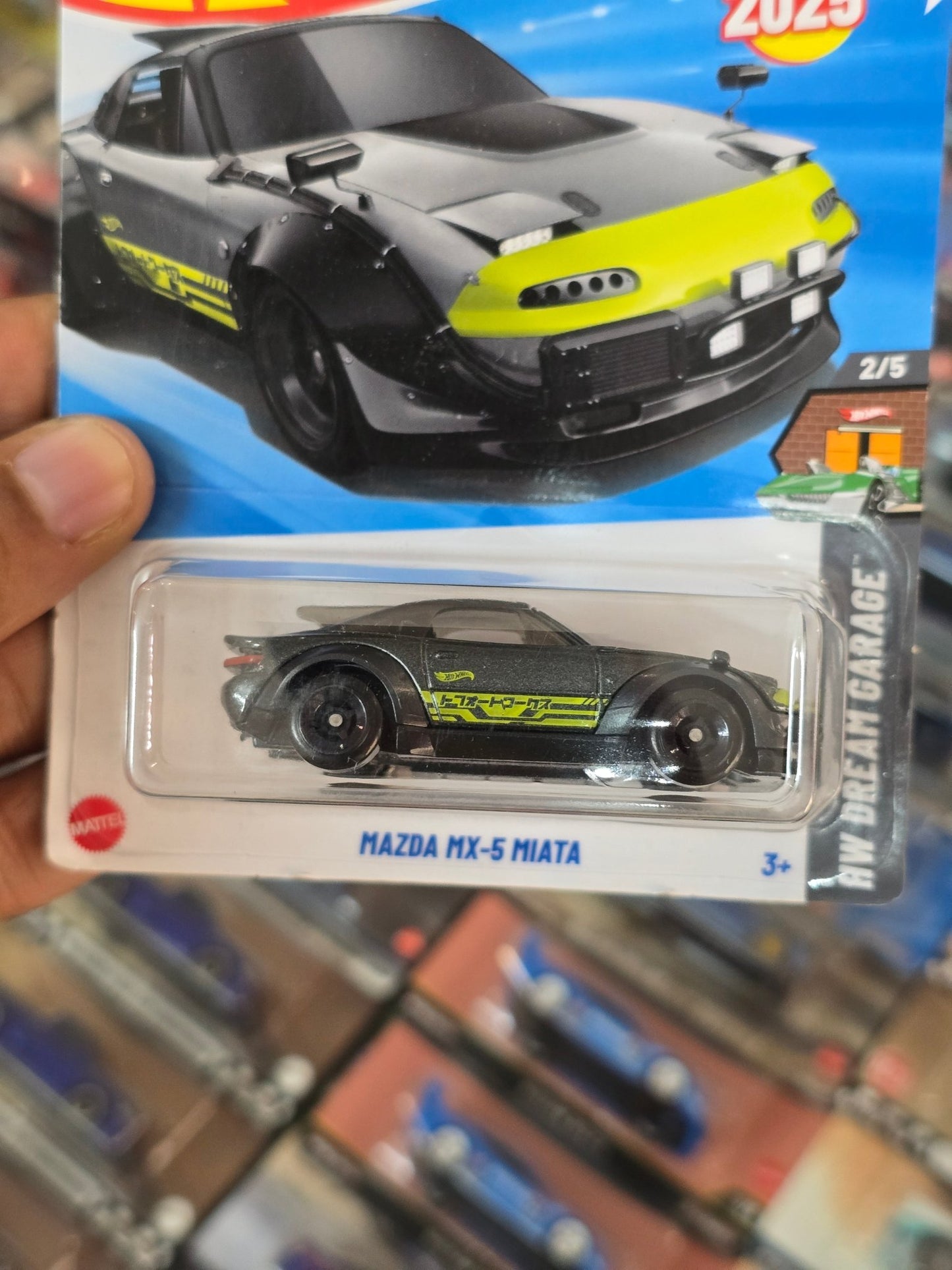 Hot Wheels Mazda MX - 5 Miata - Dark Grey (Imported) - Kinder Logs