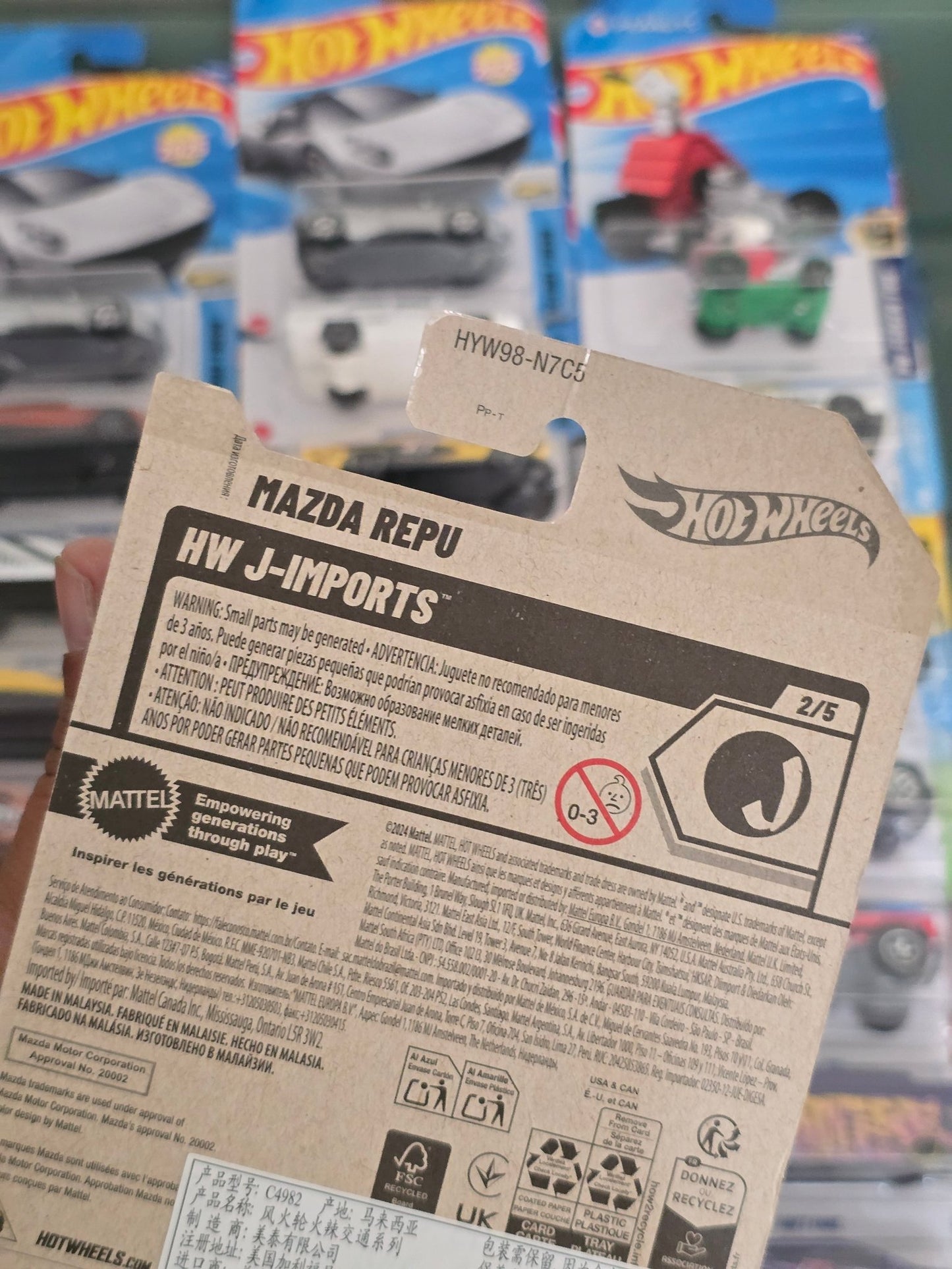 Hot Wheels Mazda Repu - Japan Imports (Imported) - Kinder Logs