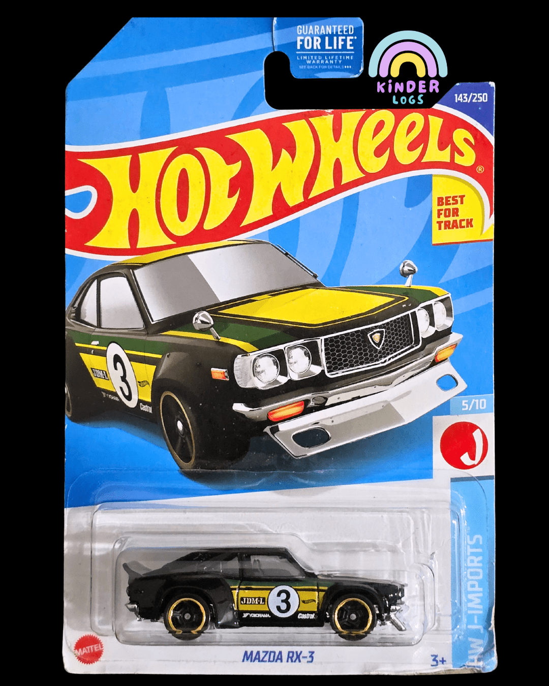 Hot Wheels Mazda RX - 3 - Dark Green (Imported) - Kinder Logs