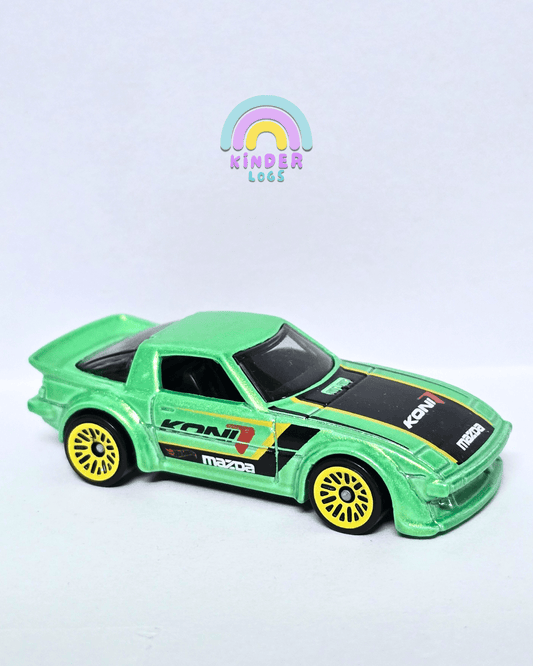 Hot Wheels Mazda RX - 7 Koni - Green (Uncarded - New) - Kinder Logs