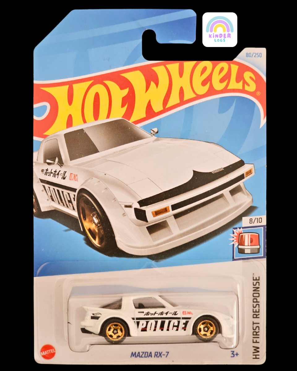 Hot Wheels Mazda RX - 7 Police Car - Kinder Logs