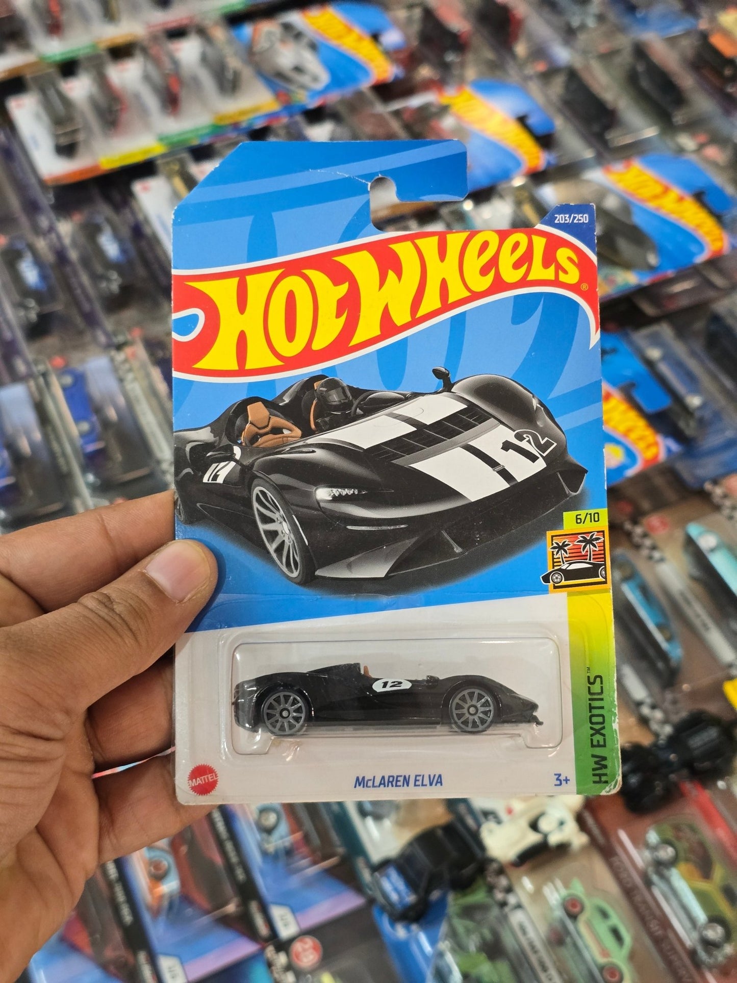 Hot Wheels McLaren Elva - Black (Imported) - Kinder Logs