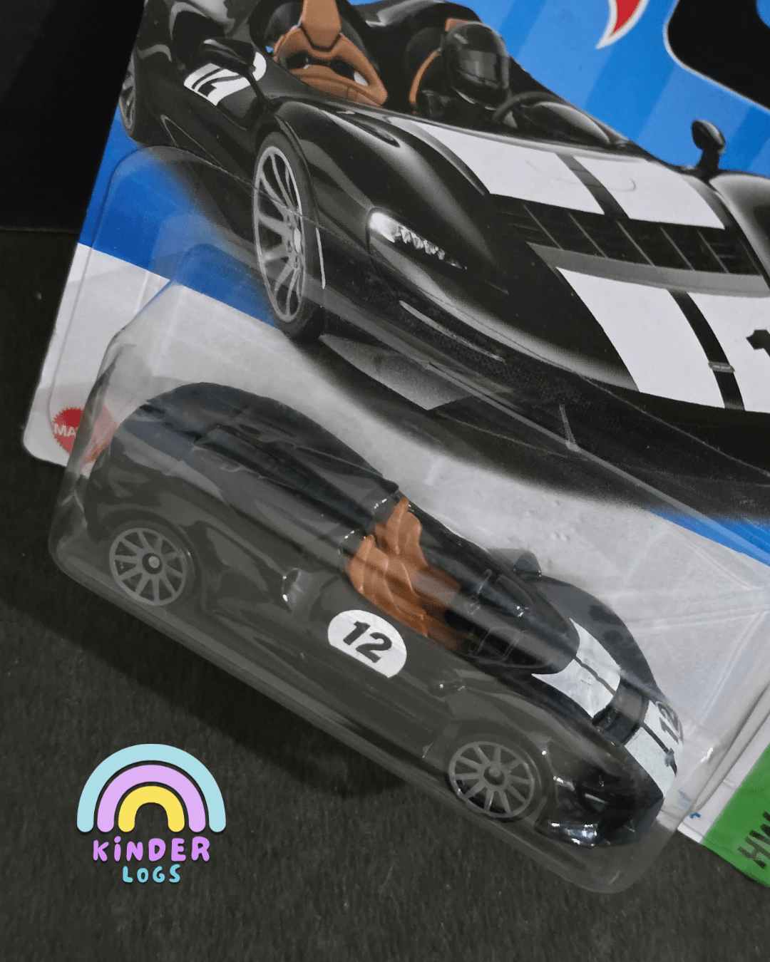 Hot Wheels McLaren Elva - Black - Short Card (Imported) - Kinder Logs