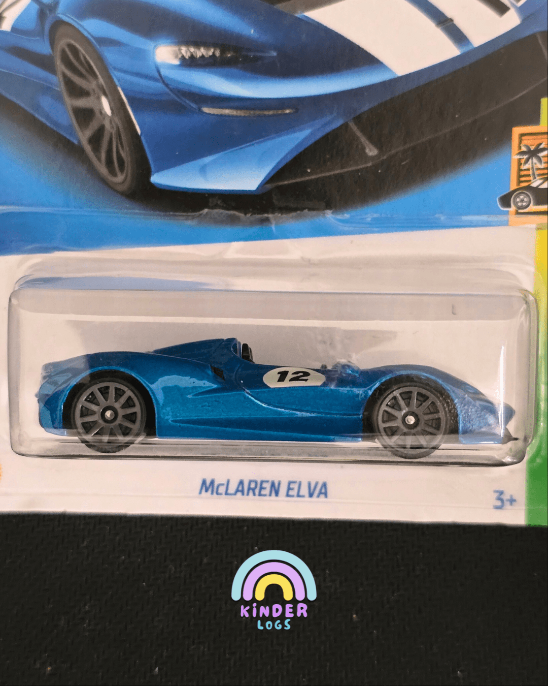 Hot Wheels McLaren Elva - Blue (Imported) - Kinder Logs