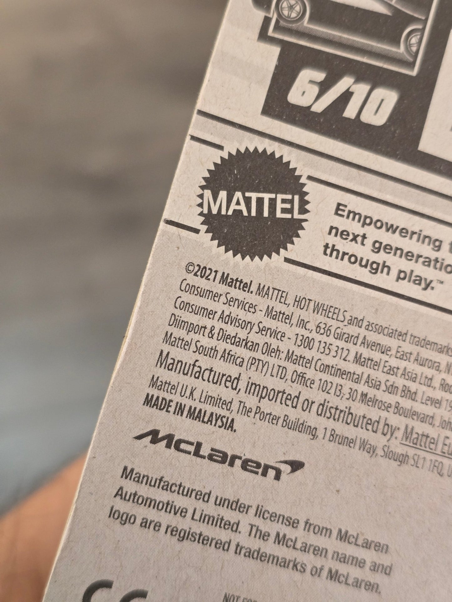 Hot Wheels McLaren Elva - Blue (Imported) - Kinder Logs