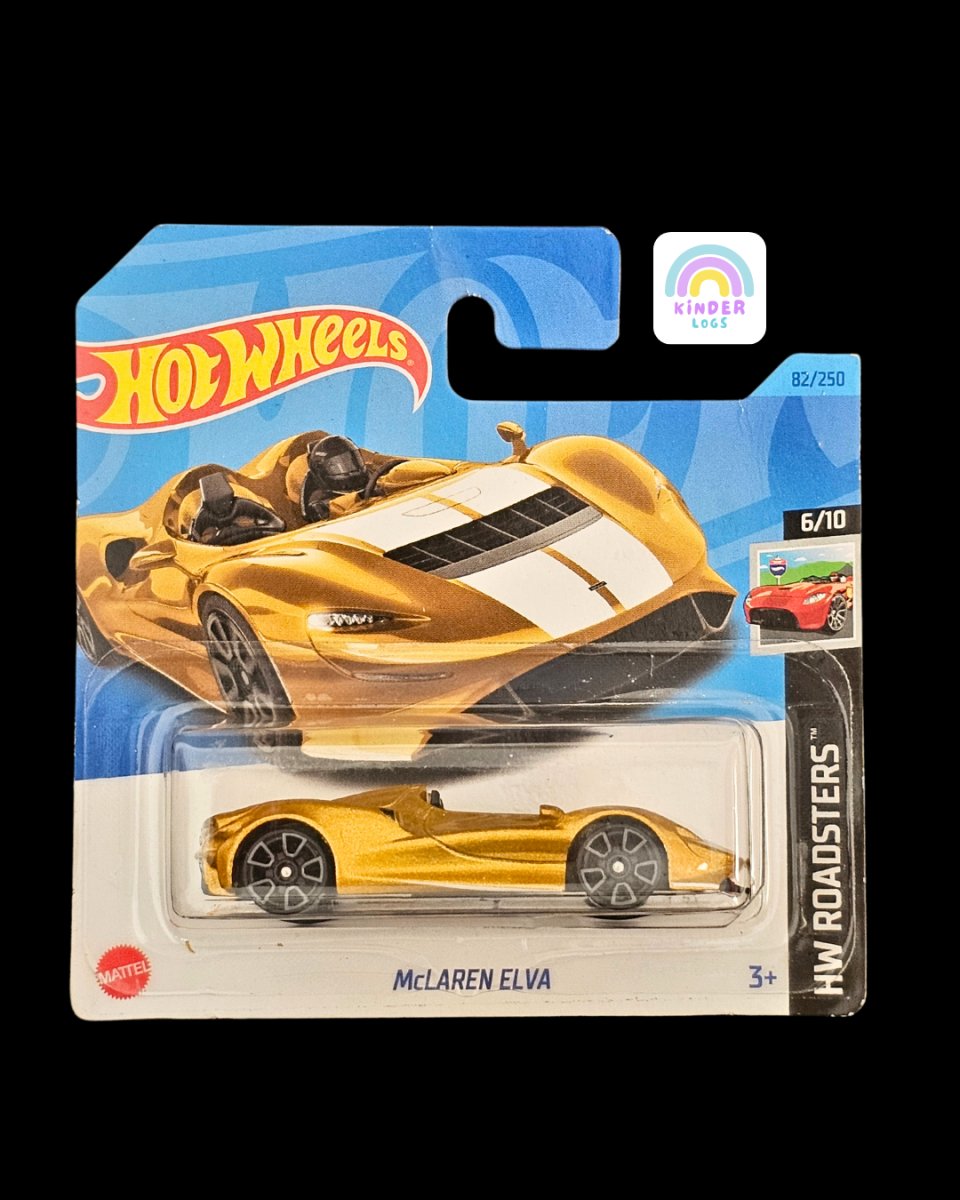 Hot Wheels McLaren Elva Supercar - Short Card - Kinder Logs