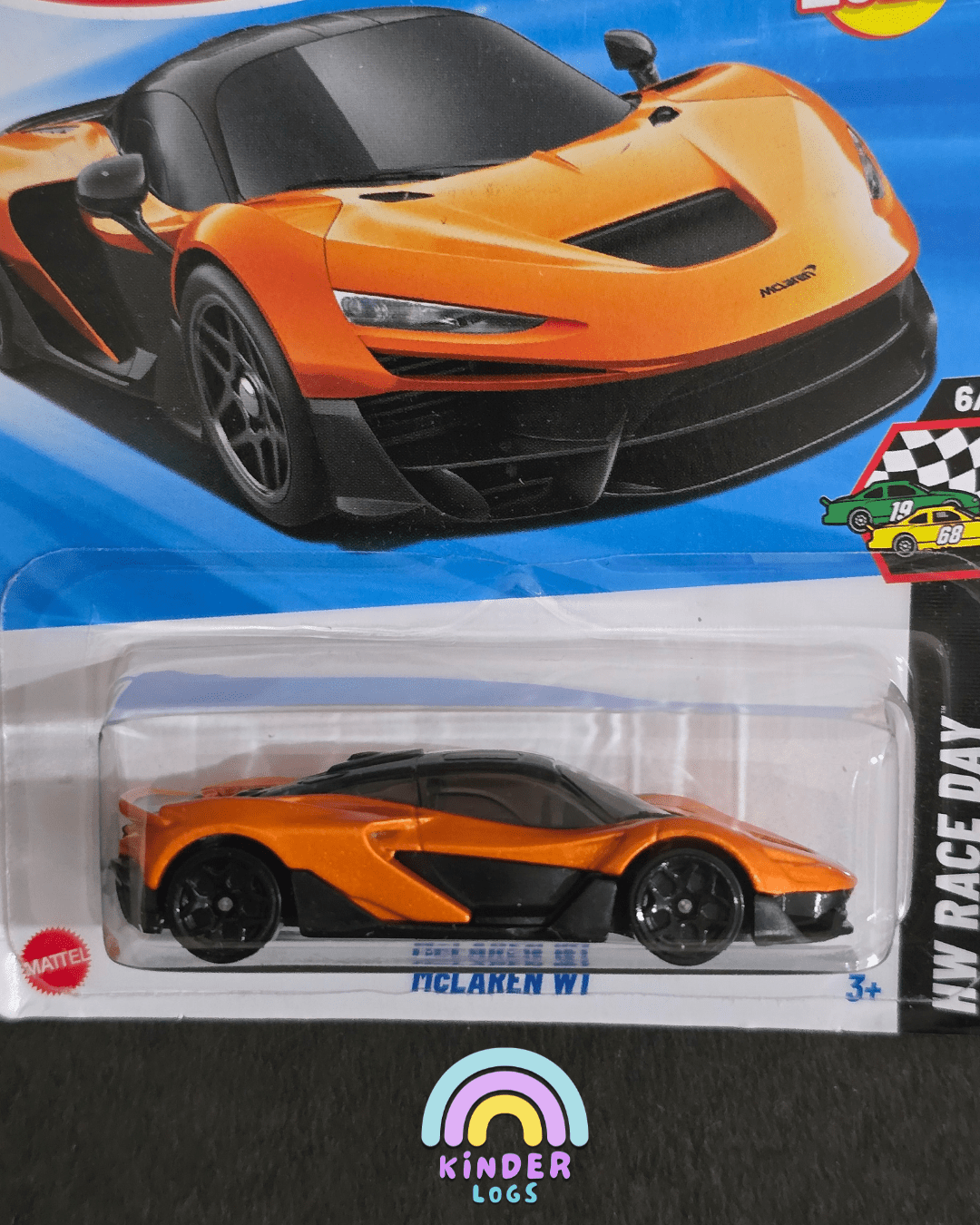 Hot Wheels McLaren W1 - Orange (Imported) - Kinder Logs