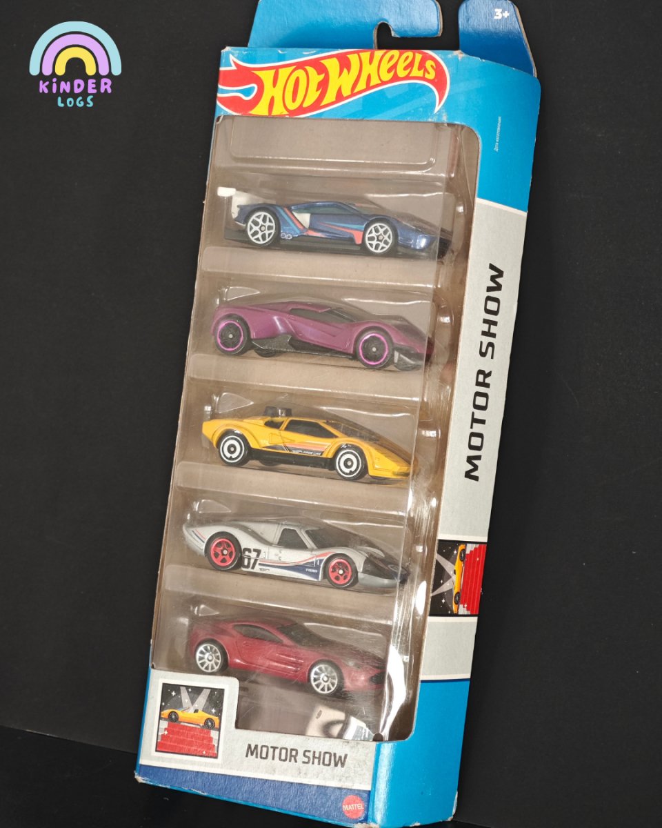Hot Wheels Motor Show 5 Cars Pack - Kinder Logs