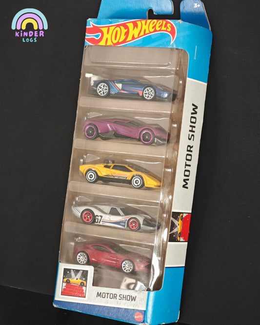 Hot Wheels Motor Show 5 Cars Pack - Kinder Logs