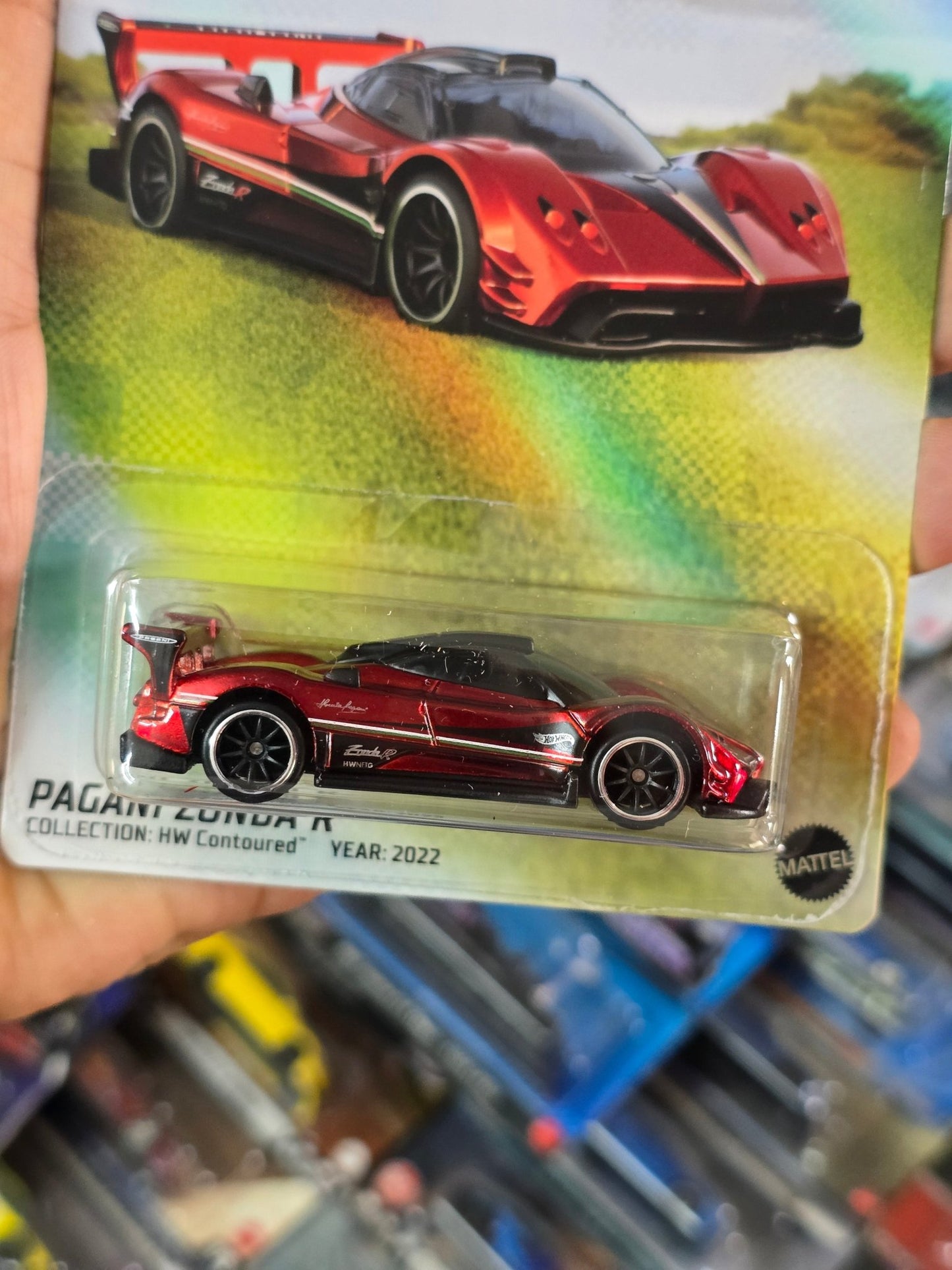 Hot Wheels NFT Pagani Zonda R (Spectraflame Red) - Kinder Logs