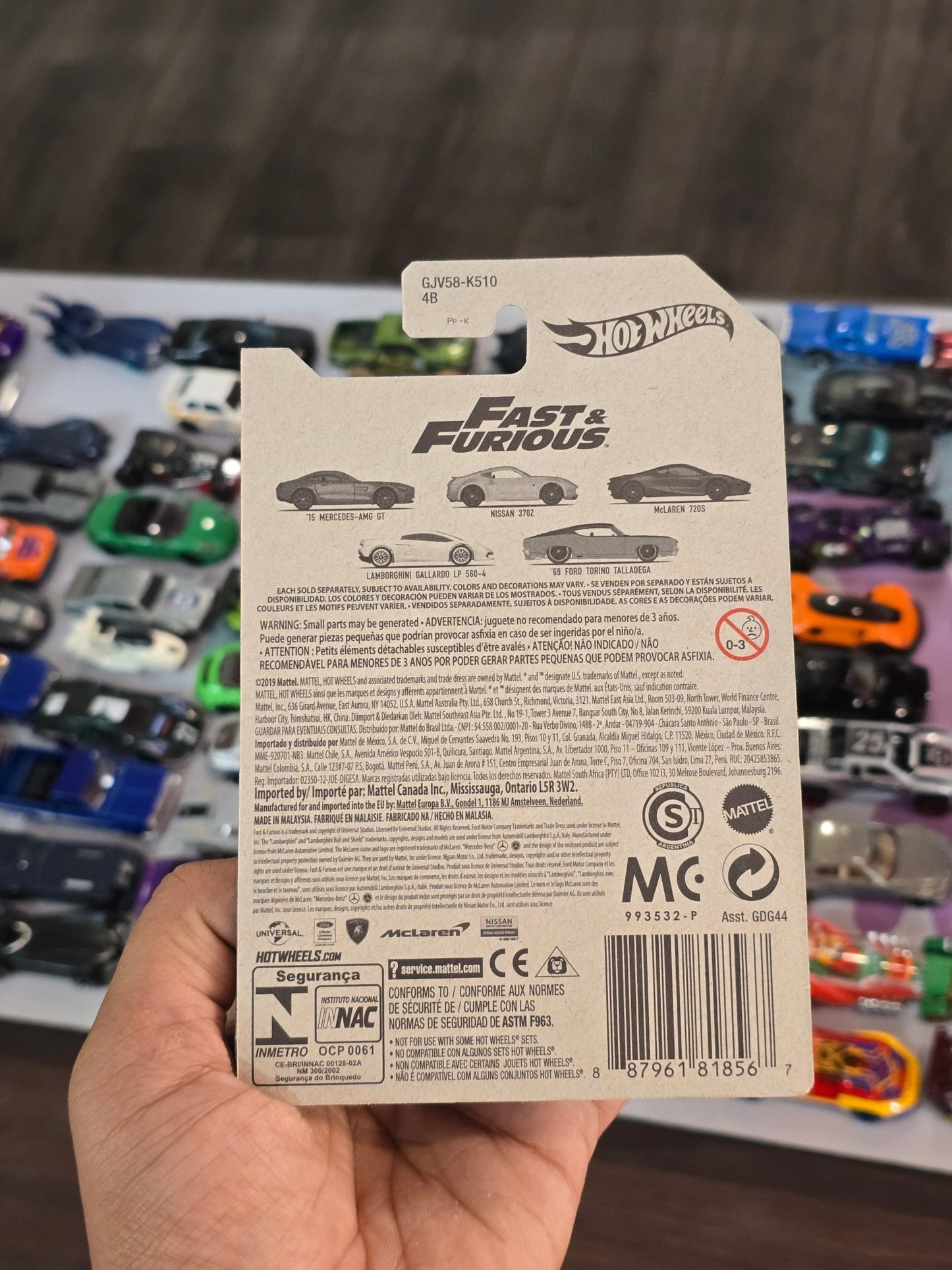 Hot Wheels Nissan 370Z - Fast And Furious 6 - Kinder Logs