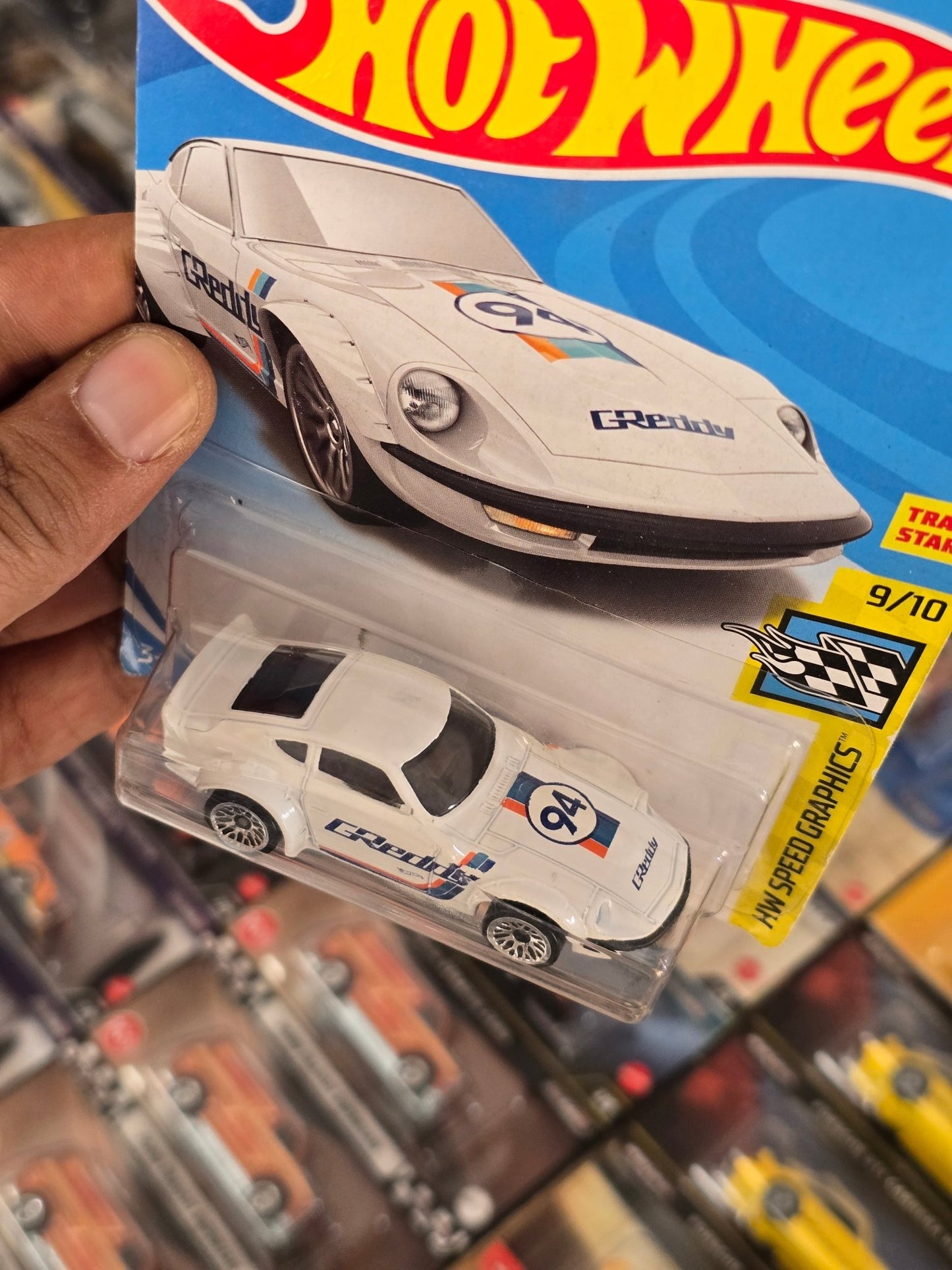 Hot Wheels Nissan Fairlady Z GReddy Edition (2018 Card) - Kinder Logs