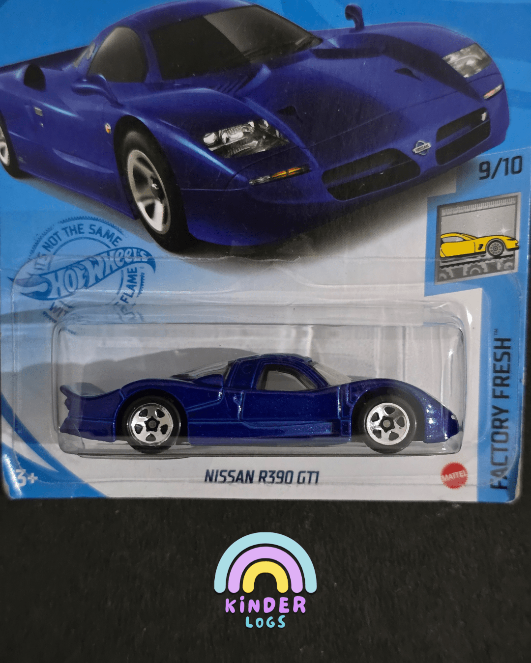 Hot Wheels Nissan R390 GTI - Blue (Imported) - Kinder Logs