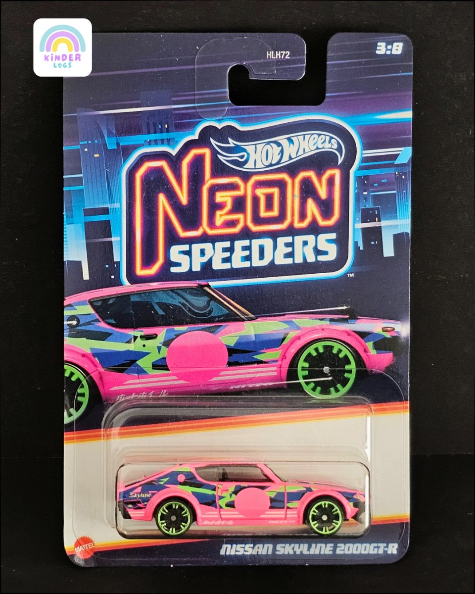 Hot Wheels Nissan Skyline 2000 GT - R - Neon Speeders - Kinder Logs