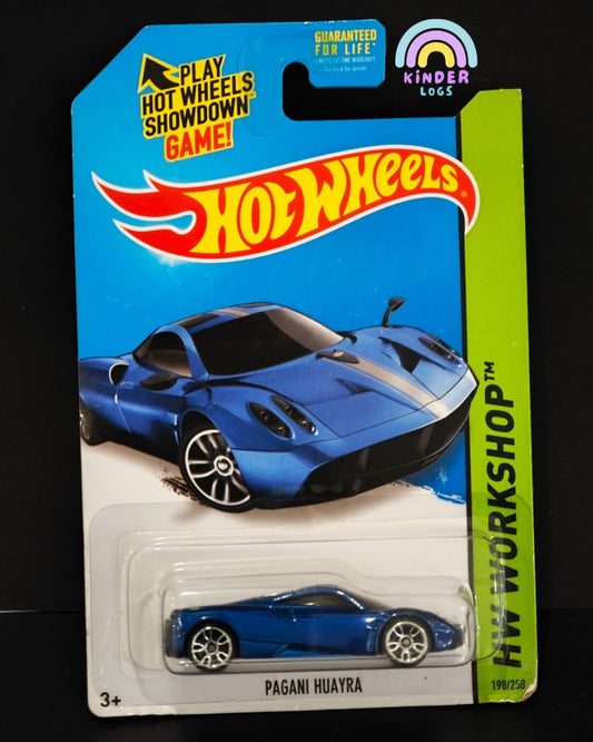 Hot Wheels Pagani Huayra Supercar (Blue) - Kinder Logs