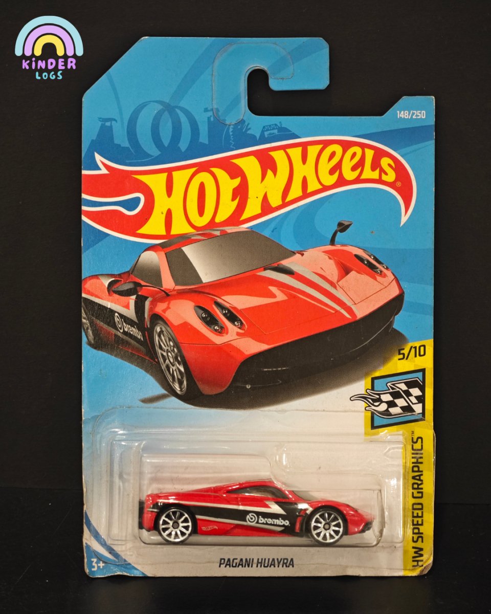 Hot Wheels Pagani Huayra Supercar (Red) - Kinder Logs