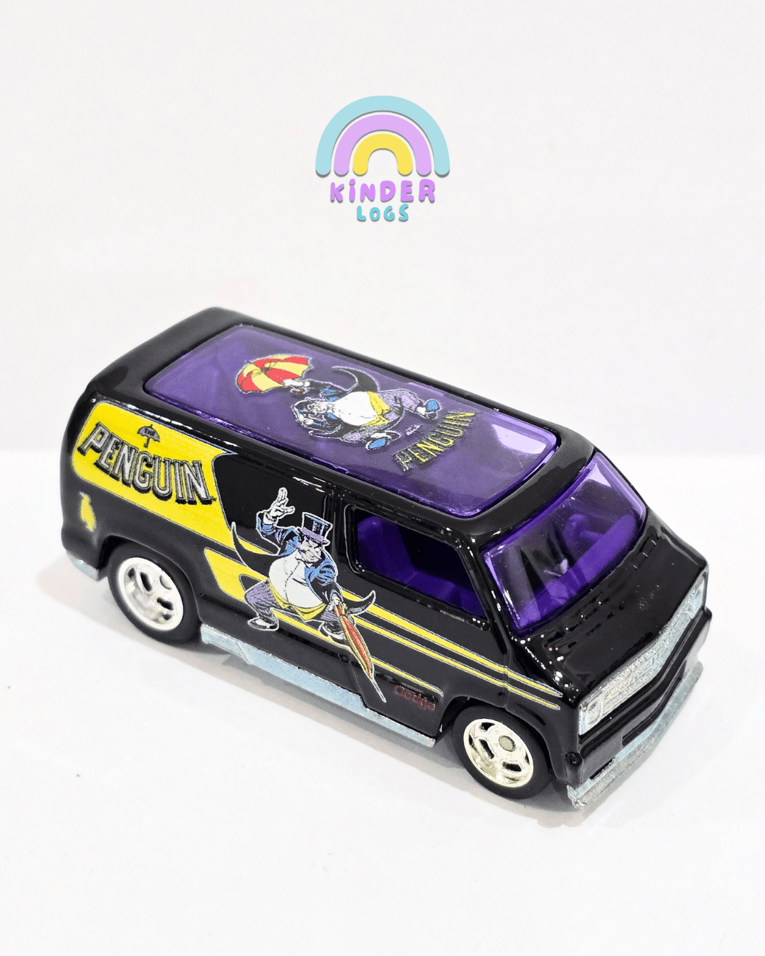 Hot Wheels Penguin Custom 1977 Dodge Van - Super Rare (Uncarded) - Kinder Logs