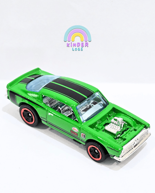 Hot Wheels Plymouth Barracuda - Green (Uncarded) - Kinder Logs