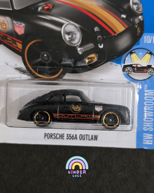 Hot Wheels Porsche 356A Outlaw - Matte Black (Imported) - Kinder Logs