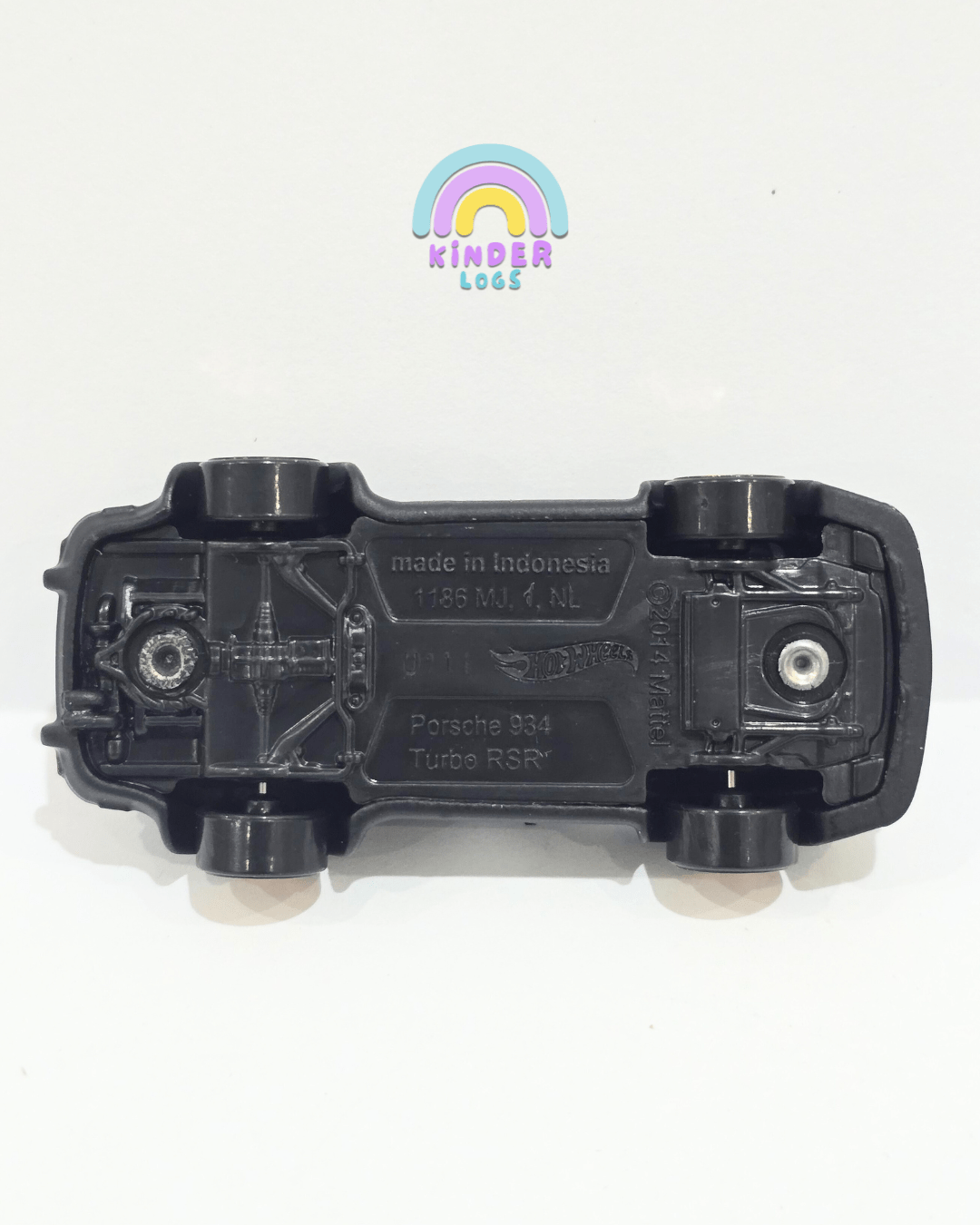 Hot Wheels Porsche 934 Turbo RSR Neon Speeders - Matte Black (Uncarded) - Kinder Logs