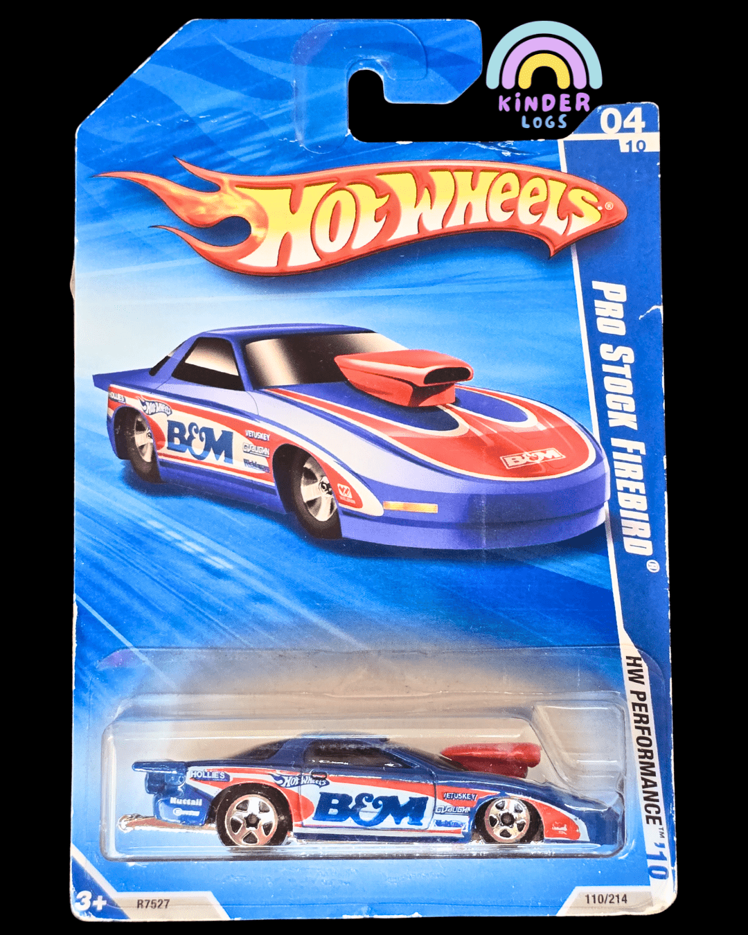 Hot Wheels Pro Stock Firebird B&M - Blue (Imported) - Kinder Logs
