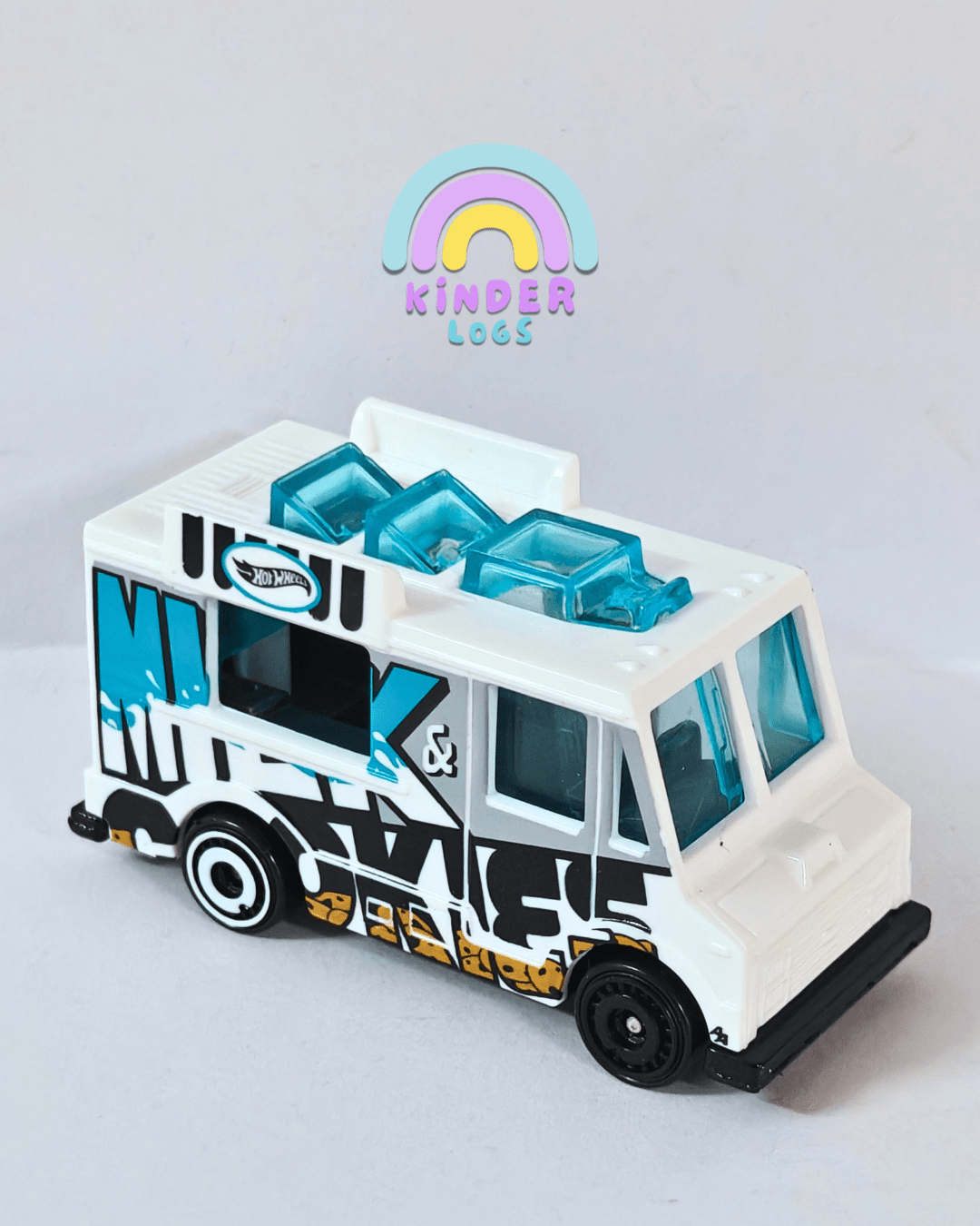 Hot Wheels Quick Bite Van - White (Uncarded - New) - Kinder Logs
