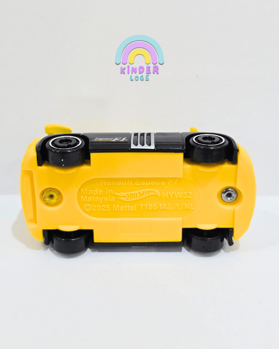 Hot Wheels Renault Espace F1 - Yellow (Uncarded) - Kinder Logs