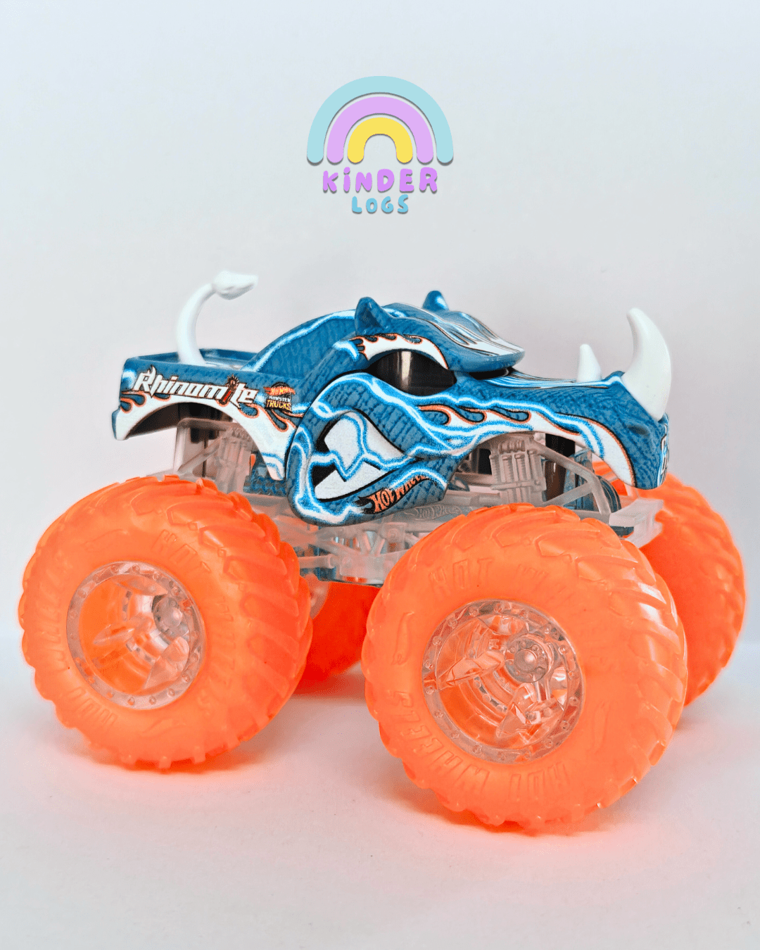 Hot Wheels RHINOMITE Monster Truck - Blue (Uncarded - New) - Kinder Logs