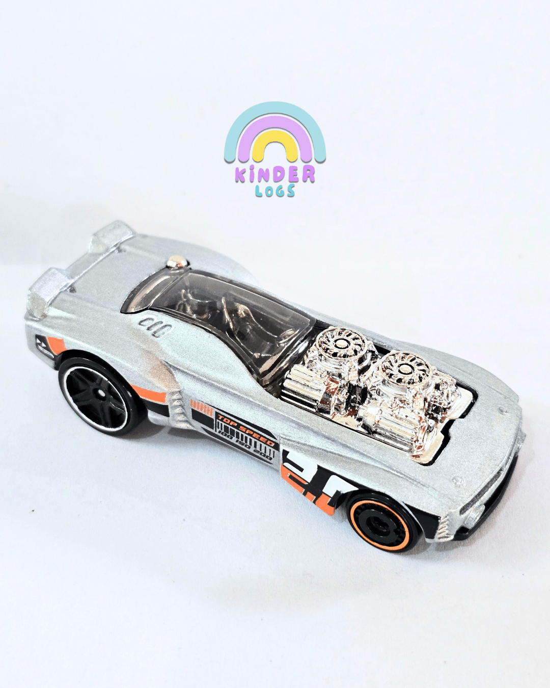 Hot Wheels Rodger Dodger 2.0 - Silver (Uncarded - New) - Kinder Logs