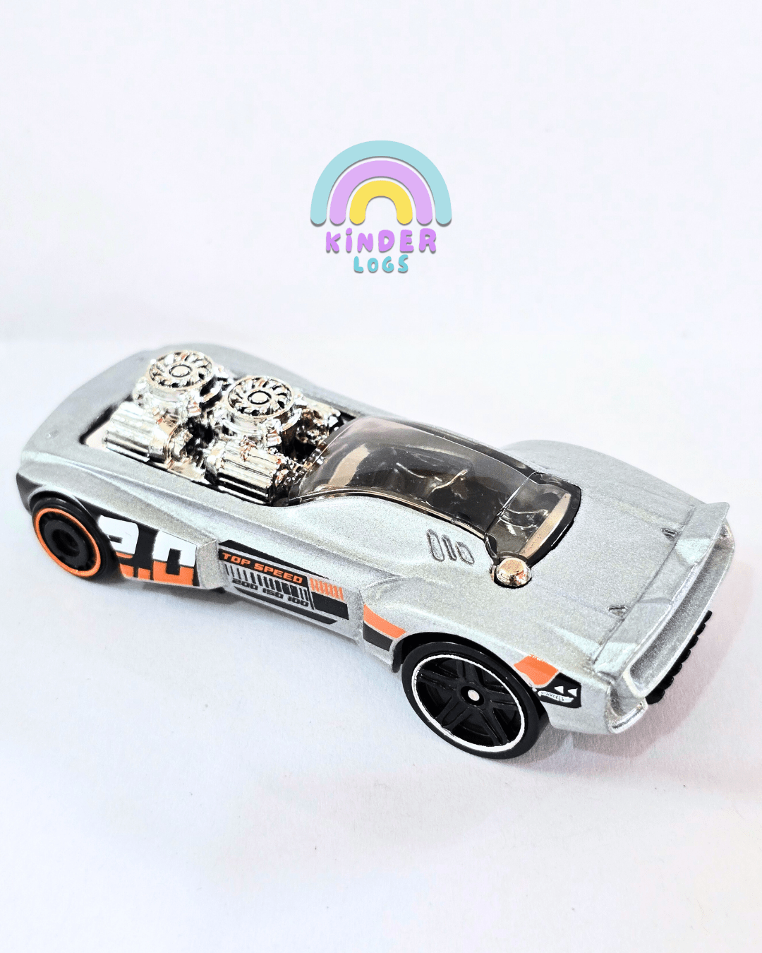 Hot Wheels Rodger Dodger 2.0 - Silver (Uncarded - New) - Kinder Logs