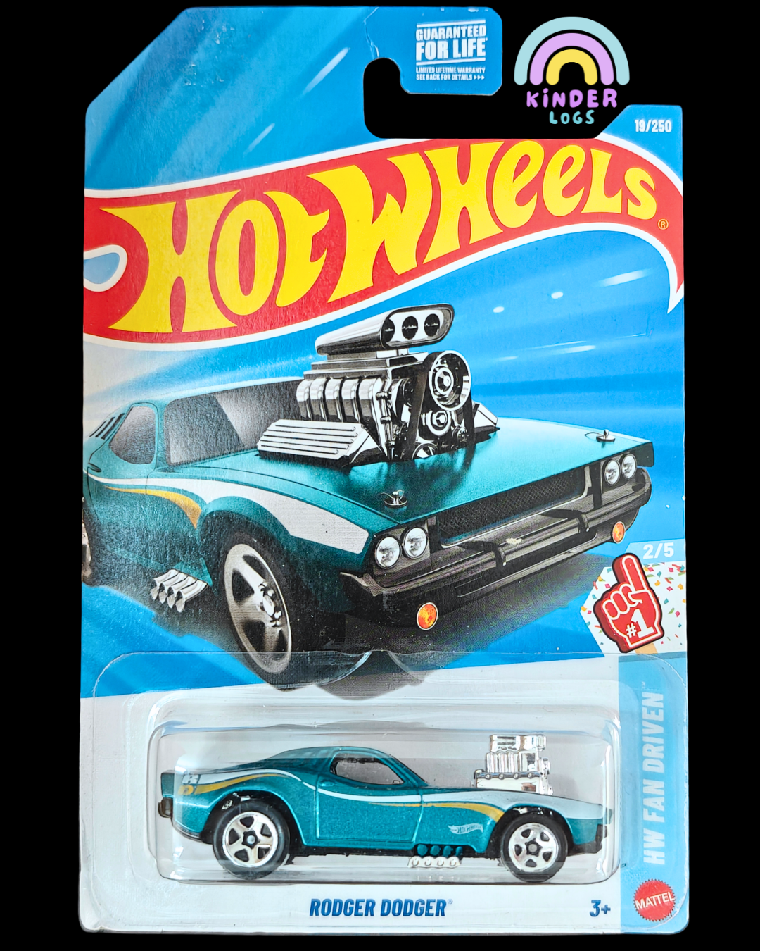 Hot Wheels Rodger Dodger - Aqua (Imported) - Kinder Logs
